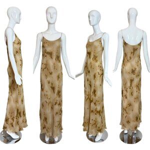 nwot's DONNA KARAN 90's Vintage Silk Maxi Slip Dress Gown